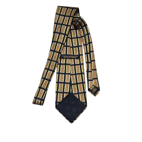 The Metropolitan Museum Of Art Masterworks Collection Silk Tie Black/Gold READ - Picture 5 of 7